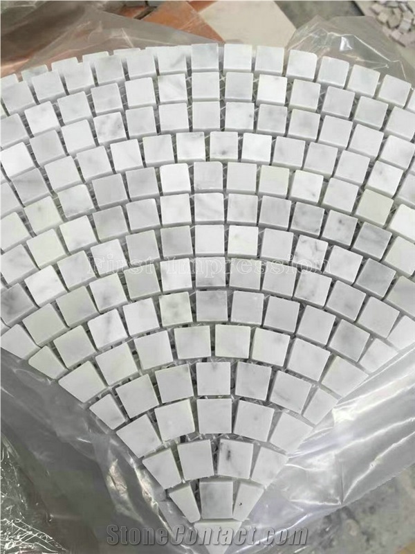 Statuario Carrara Grey & White Marble Mosaic/Design Beautiful Stone Mosaic/Polished Nice Design Interior Stone Mosaic Tile/Natural Marble Stone Mosaic/Hot Sale Mosaic/Beautiful Flower