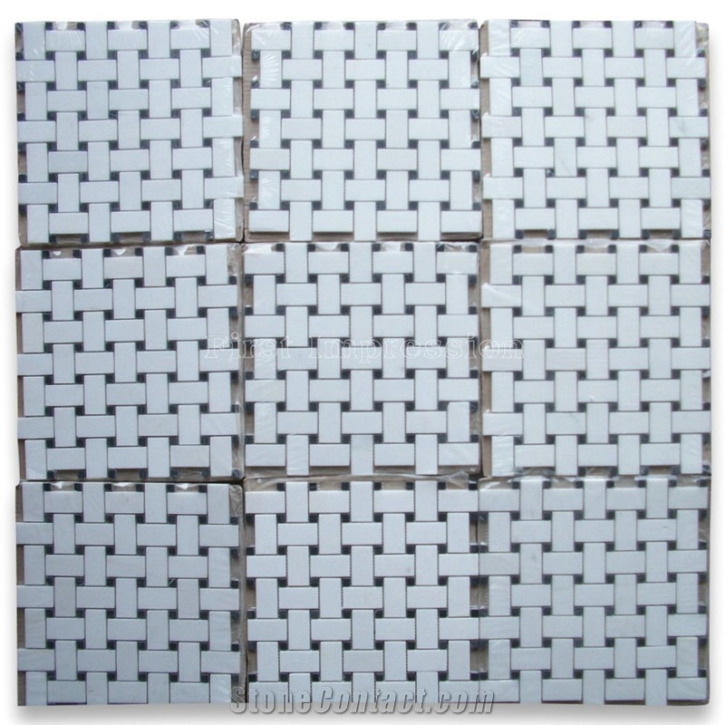 Thassos White stone Marble Mosaic/Thassos Extra White Mosaic/White Of Thassos/Bianco Thassos/Thassos Limenas Waterfall/Marble Mosaic for Wall,Floor,Bathroom & Interior/White Marble Mosaic