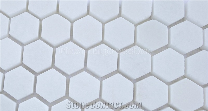 Thassos White stone Marble Mosaic/Thassos Extra White Mosaic/White Of Thassos/Bianco Thassos/Thassos Limenas Waterfall/Marble Mosaic for Wall,Floor,Bathroom & Interior/White Marble Mosaic