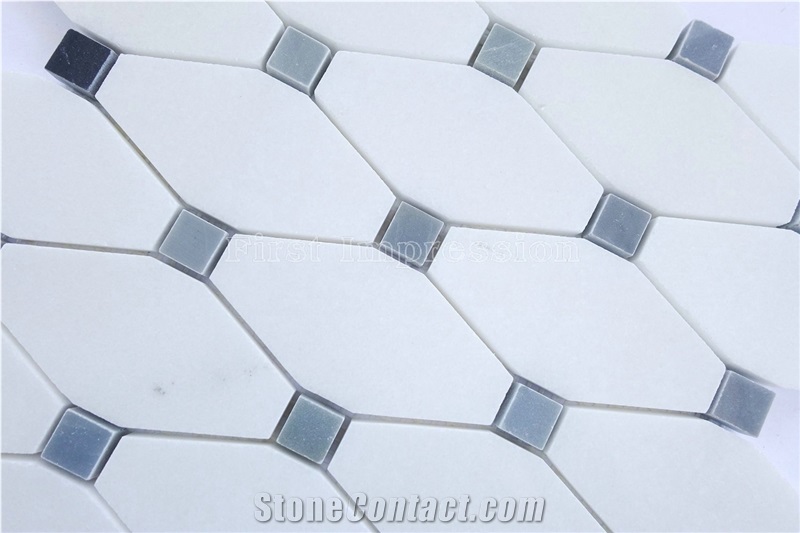Thassos White stone Marble Mosaic/Thassos Extra White Mosaic/White Of Thassos/Bianco Thassos/Thassos Limenas Waterfall/Marble Mosaic for Wall,Floor,Bathroom & Interior/White Marble Mosaic