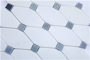 Thassos White stone Marble Mosaic/Thassos Extra White Mosaic/White Of Thassos/Bianco Thassos/Thassos Limenas Waterfall/Marble Mosaic for Wall,Floor,Bathroom & Interior/White Marble Mosaic