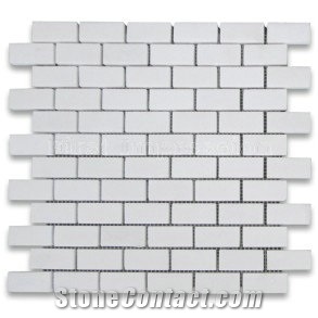 White Marble Brick Shaped Mosaic Tiles for Flooring /Grey Marble Subway Mosaic Tiles for Wall /Polished Beige Marble Mosaic Tiles
