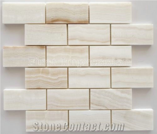 White Onyx Mosaic Tiles /Onyx Mosaic Tiles /White Color Mosaic/White Onyx Marble Tiles