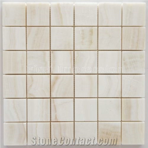 White Onyx Mosaic Tiles /Onyx Mosaic Tiles /White Color Mosaic/White Onyx Marble Tiles