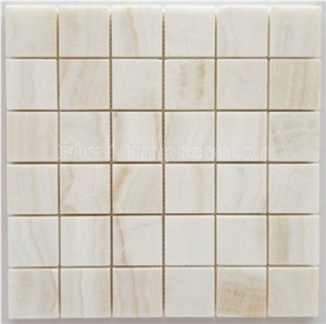White Onyx Mosaic Tiles /Onyx Mosaic Tiles /White Color Mosaic/White Onyx Marble Tiles