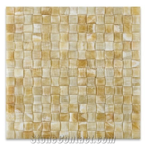 Yellow Jade Mosaic/Honey Onyx Mosaic/Gold Onyx Mosaic/China Honey Yellow Onyx Mosaic/Beige Onyx Mosaic For Floor & Wall/Composited Mosaic/New Polished Mosaic
