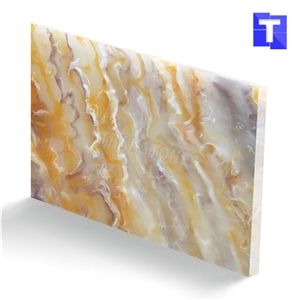Translucent Stone Resin Panels Faux Onyx Sheet for Wall Lighting Decors