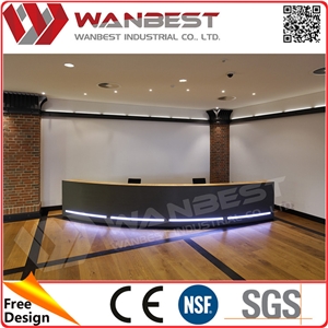 Actep Furniture Acrylic Office Table Design Stone Reception Desk