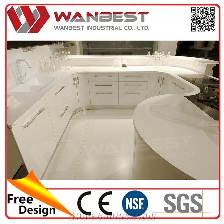 Arabic Furniture Uk Kitchen Equipment Manmade Stone Solid Surface Kitchen Furniture Set