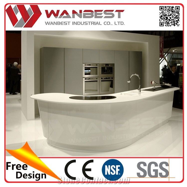 Arabic Furniture Uk Kitchen Equipment Manmade Stone Solid Surface Kitchen Furniture Set