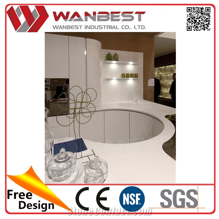 Arabic Furniture Uk Kitchen Equipment Manmade Stone Solid Surface Kitchen Furniture Set