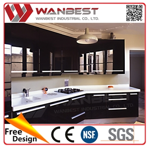 Black Color Solid Surface Stone China Cabinet Direct from China Furniture