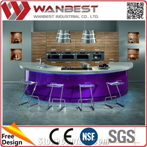 Home Kitchen Cooking Quartz Bar Counter Design Solid Surface Dining Bar Counter