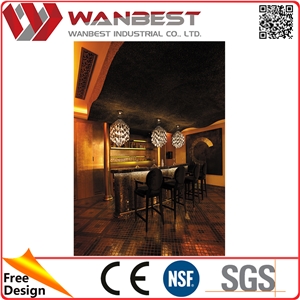 Luxury Illuminated Led Marble Bar Counter Modern Solid Surface Bar Restaurant Counter Design