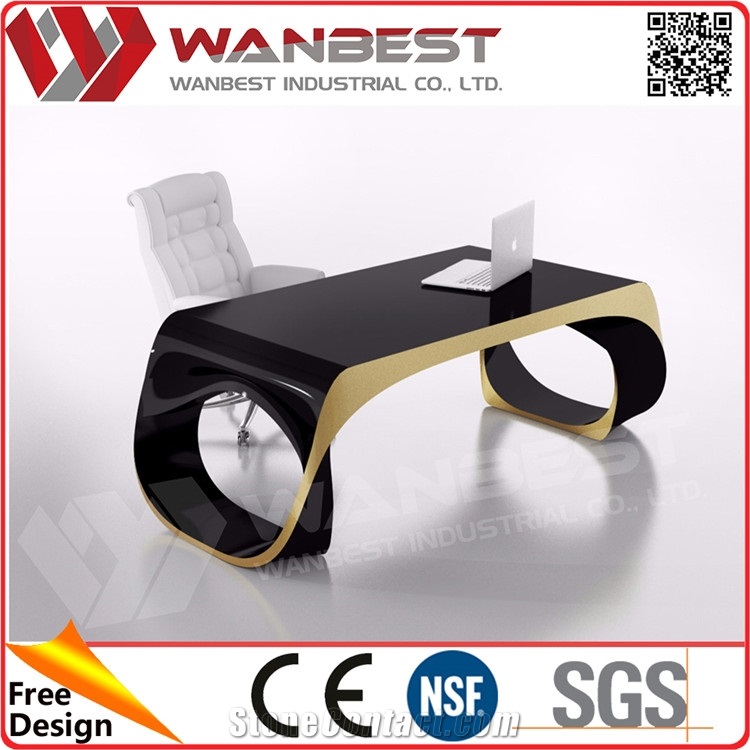 Luxury Office Furniture Office Counter Design Executive Office Desk Solid Surface Reception Desk
