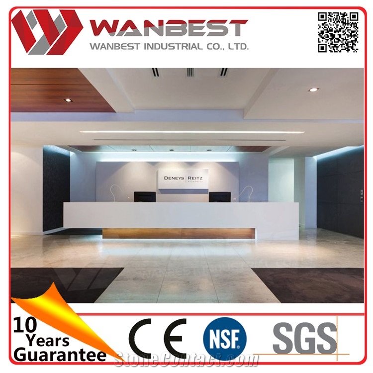 Modern Artificial Marble Reception Desk Hotel Reception Counter Design Reception Desk