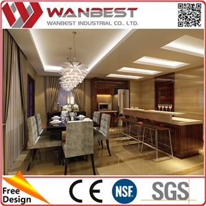 Small Solid Surface Restaurant Marble Top Dining Table Home Office Bar Counter