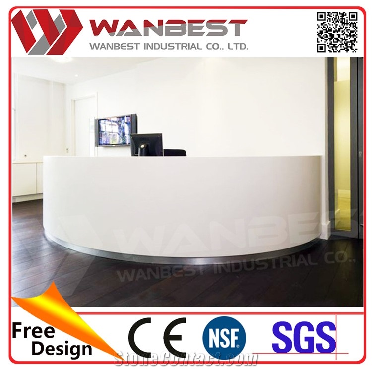 Solid Surface Table Tops Fastfood Counter Restaurant Reception Desk