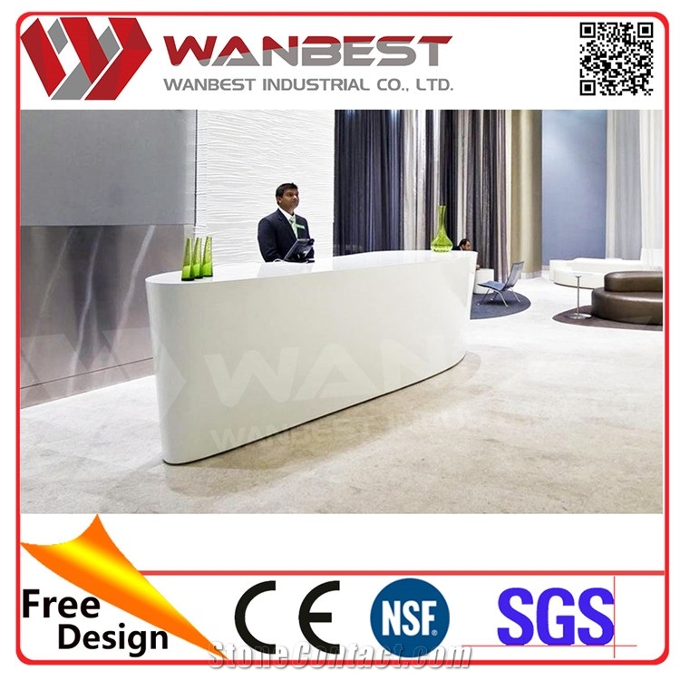 Solid Surface Table Tops Front Desk Table Price Fashion Hotel Reception Desks