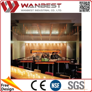 Special Illuminated Led Color Solid Surface Wine Cocktail Bar Counter