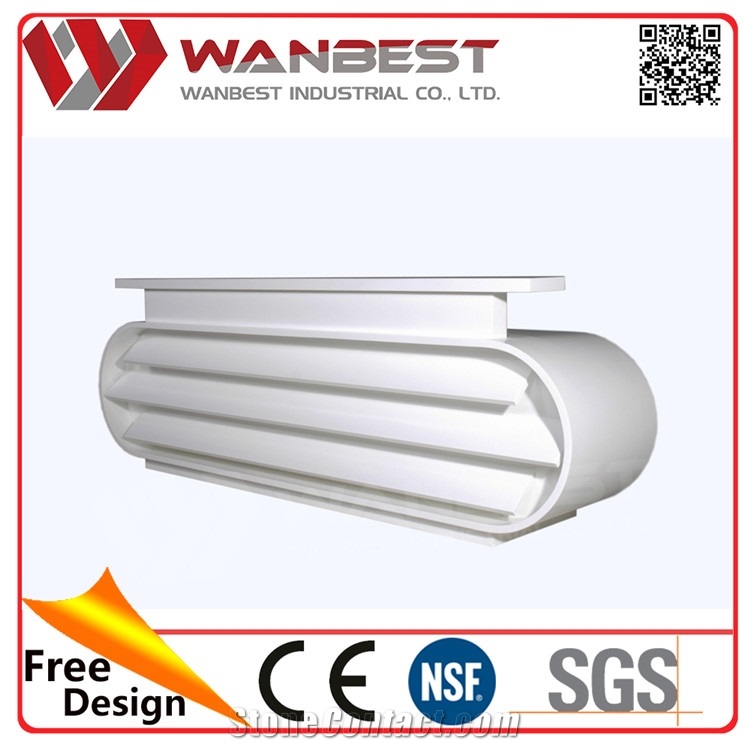 Wholesale Reception Desk Latest Acrylic Table Furniture Designs White Salon Reception Desk