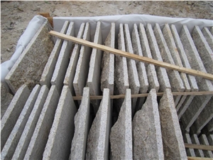 Cheapest Price High Quality Own Factory Direct Sale Natural G682 Granite Mushroom Stone for Wall Cladding,Chinese Yellow Granite Building Stones