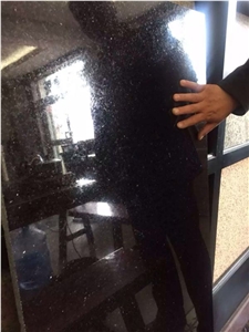Cosmic Black Granite with Beautiful Sparkles Granite Blocks from Xinjiang