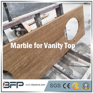 Beige Travertine Vanity Top/Bathroom Top, Brown Travertine Tops
