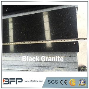 Black Granite Step & Riser & Tread for Staircase