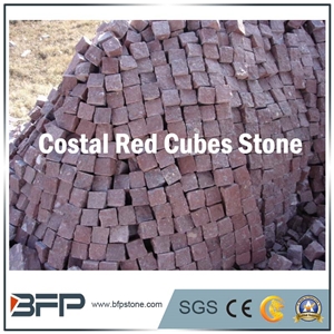 China Rustic Yellow Granite G682 Cobbles, Desert Gold G3582 Granite Paving Stone,China Gold Leaf Granite Cube Stone, Yellow Rock Padang Yellow Granite Cobbles Split Tumbled Surface