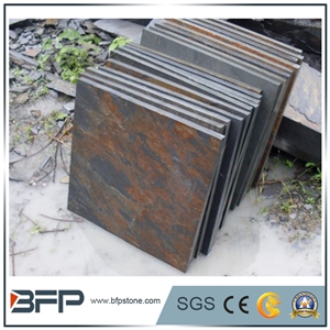 China Slate Stone,Half Rusty Slate Tile,Slate Stone Floor Tile,Slate Tiles