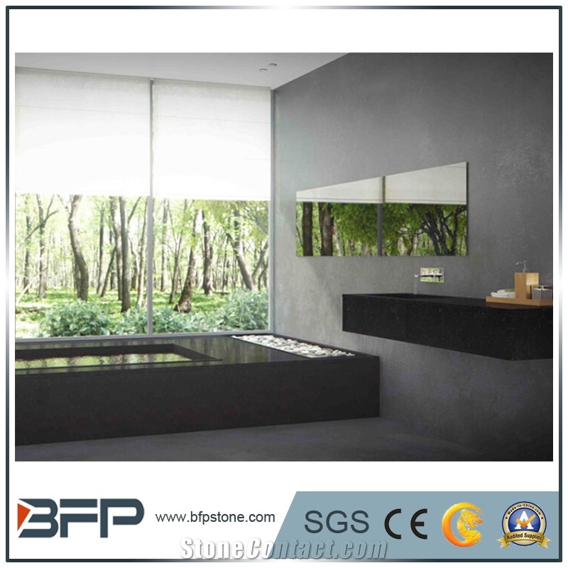 Crystal Black Quartz,Absolutely Black Quartz,Quartz Slabs,Big Slab