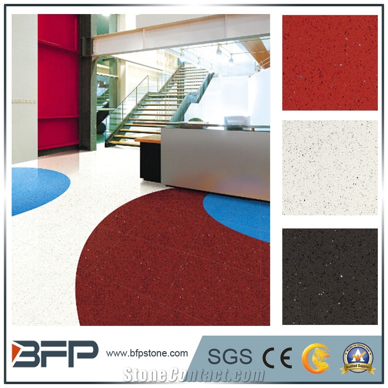 Crystal Red Quartz,Crystal White Quartz,Crystal Black Quartz,Quartz Floor Tiles