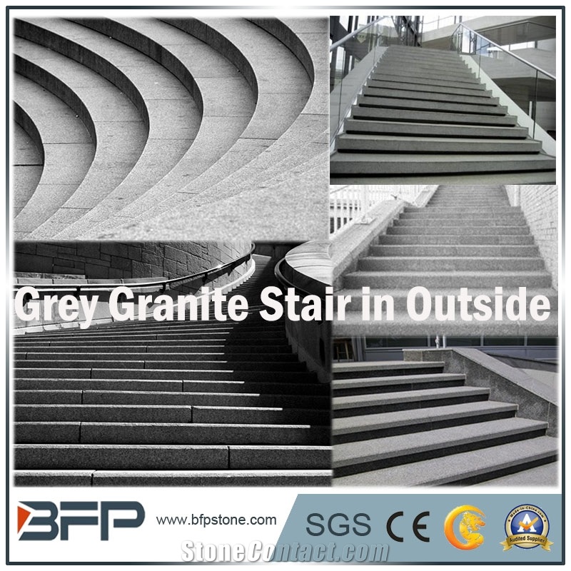 Exterior Step & Riser & Tread with White or Yellow or Grey