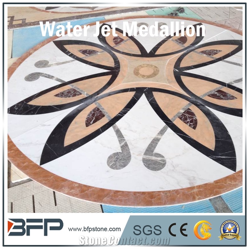 Floor Decoration Design, Marble Medallion, Marble Water Jet Medallion or Water Jet Pattern, Floor Medallion, Round Medallion, Rosettes Medallion for Floor Tile and Wall Tile