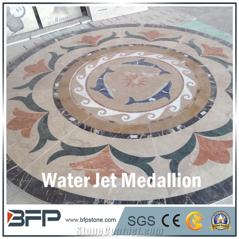 Floor Decoration Design, Marble Medallion, Marble Water Jet Medallion or Water Jet Pattern, Floor Medallion, Round Medallion, Rosettes Medallion for Floor Tile and Wall Tile