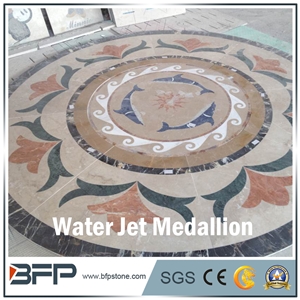Floor Decoration Design, Marble Medallion, Marble Water Jet Medallion or Water Jet Pattern, Floor Medallion, Round Medallion, Rosettes Medallion for Floor Tile and Wall Tile