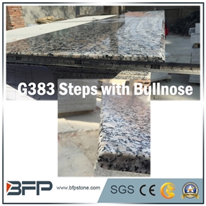 G654 Dark Grey Granite Step & G383 Grey Granite Riser & G687 Pink Granite Tread for Staircase