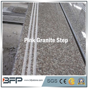 G664 Pink Granite Step for Stairs or G383 Grey Granite Steps or Riser