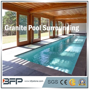 G684 Basalt Black Slabs for Swimming Pool Coping, G684 Black Basalt