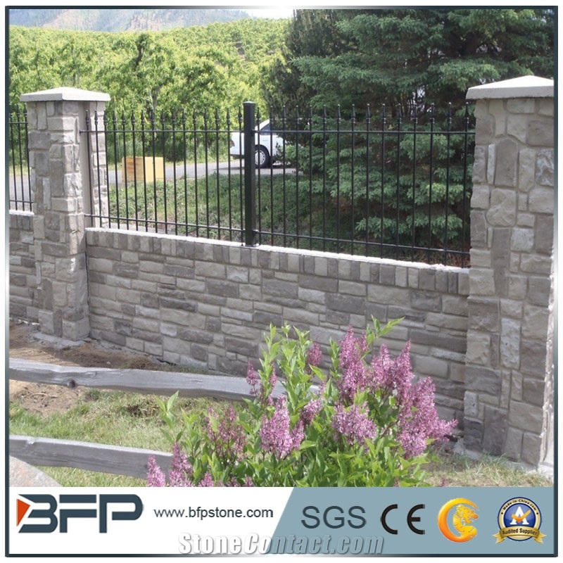 Golden Sesame Yellow Rusty Granite G682 Split Palisade,Garden Pillars,Cleft Fence ,Retaining Wall,Pineappled Column,Garden Decoration Stone