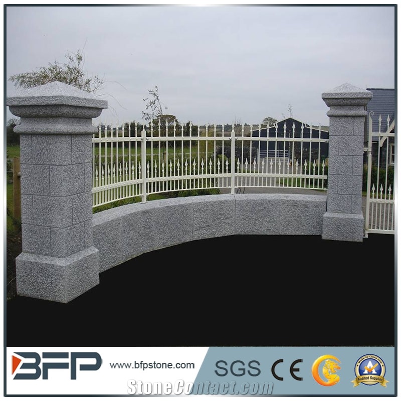 Granite Gate Pillar, Grey Granite Column, G603 Gate Post