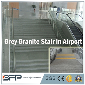 Grey Grantie Step & White Granite Riser for Staircase