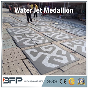 Grey Marble Medalion, Marble Water Jet Medallion, Marble Water Jet Pattern, Square Medallion, Floor Medallion, for Floor Tile and Wall Tile