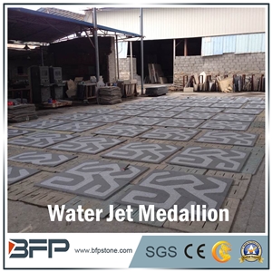 Grey Marble Medalion, Marble Water Jet Medallion, Marble Water Jet Pattern, Square Medallion, Floor Medallion, for Floor Tile and Wall Tile