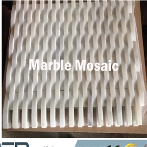 Hexagon Marble Mosaic,Carrara White Marble Pattern, Polished Mosaic Tile, Mosaic Pattern