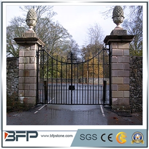 Ledge Slate Decorative Gate Post, Ledger Slate Decorative Gate Pillar