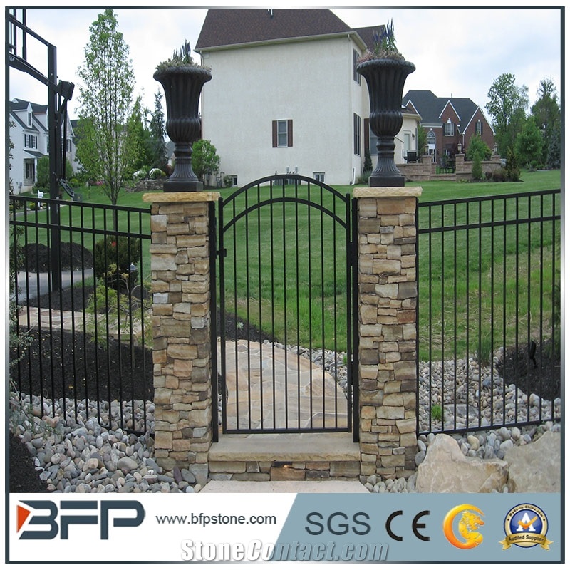 Ledge Slate Decorative Gate Post, Ledger Slate Decorative Gate Pillar