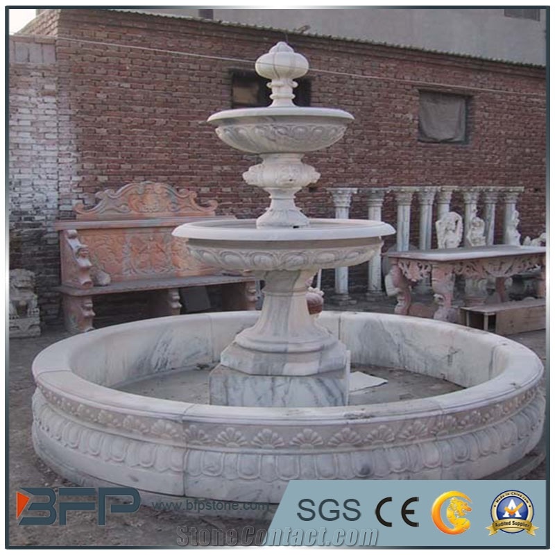 Marble Fountain Garden Fountain, Beijing White Marble Garden Fountain