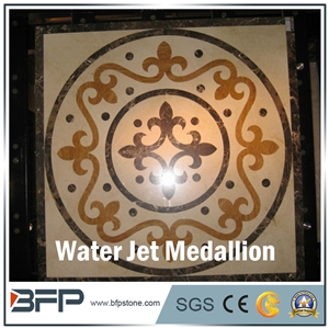 Marble Medallion, Marble Water Jet Medallion or Water Jet Pattern, Floor Medallion, Round Medallion, Rosettes Medallion in Lobby and Hall